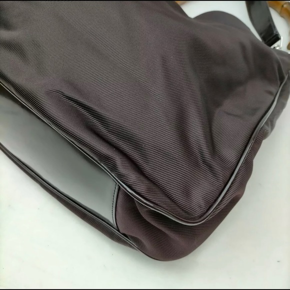 Gucci Bamboo Handle 2way Shoulder bag /Dark Brown/ Nylon hobo - Picture 6 of 14